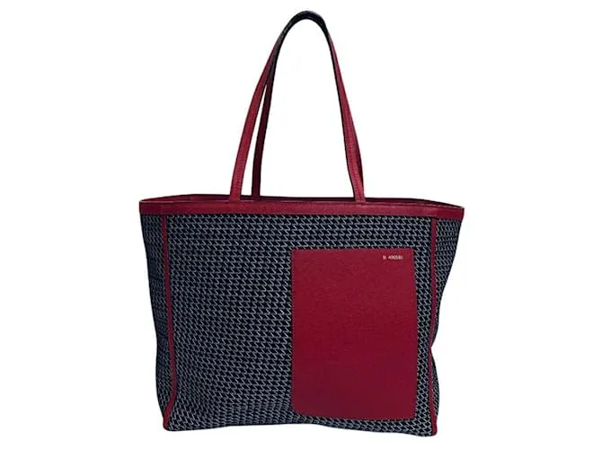 Borsa Tote K-VAL Grande di Valextra Nero Rosso