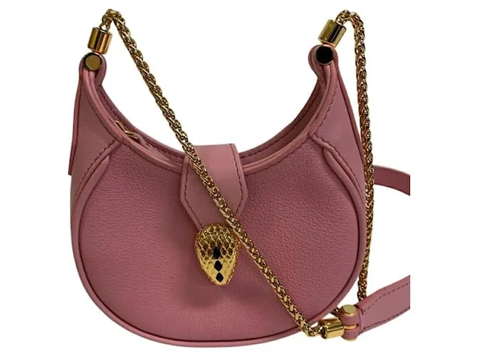 Bulgari Borsa a Spalla Ellipse Micro Chain Serpenti di Bvlgari Rosa