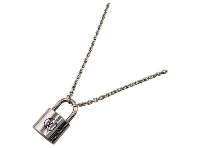 Collana Pendente Rahn Silver Lockit di Louis Vuitton Argento