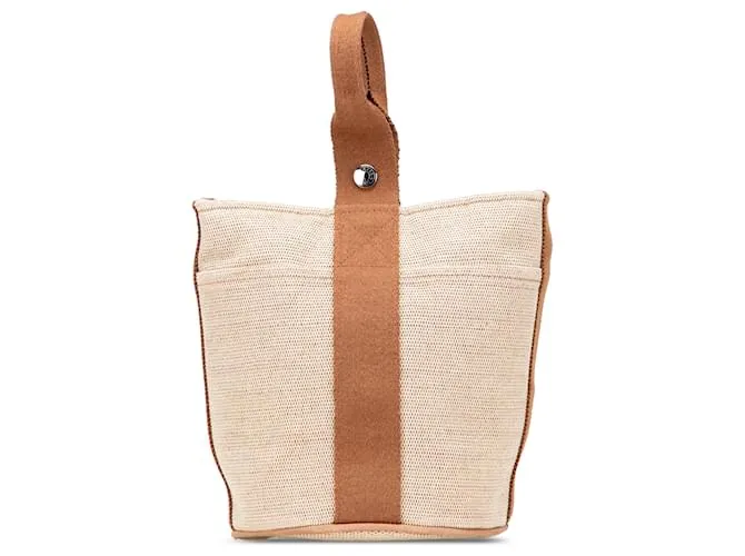 Hermès Borsa in Toile Saxo PM Marrone