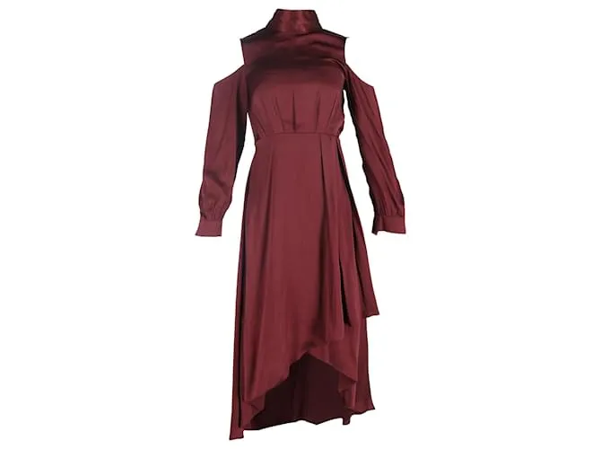 Abito Midi Cabernet in Seta Borgogna di Diane von Furstenberg Rosso Bordò