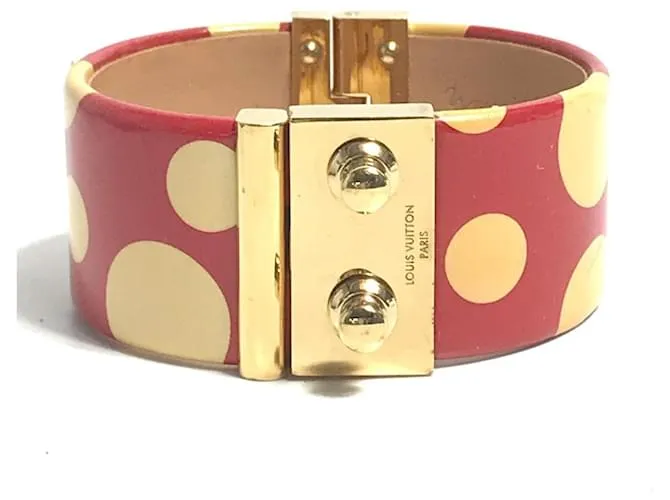 Bracciale Bangle a Pois Yayoi Kusama di Louis Vuitton Bianco Rosso