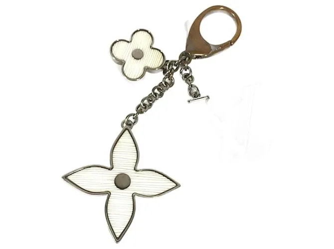 Charm per borsa Fleur Deux in Epi di Louis Vuitton Bianco