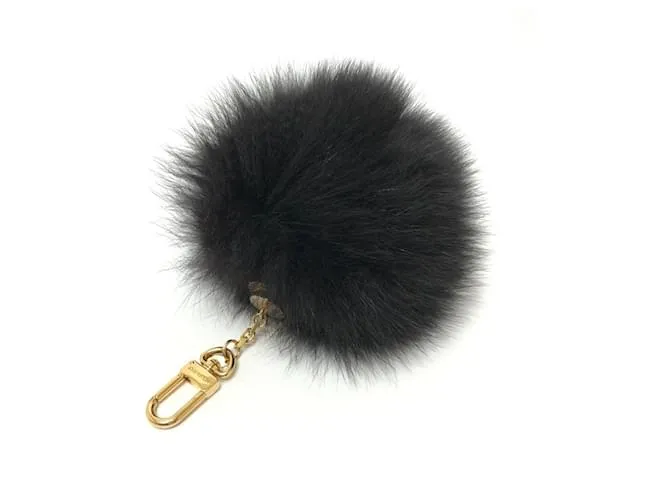 Portachiavi in peluche Fuzzy Bubble di Louis Vuitton Nero