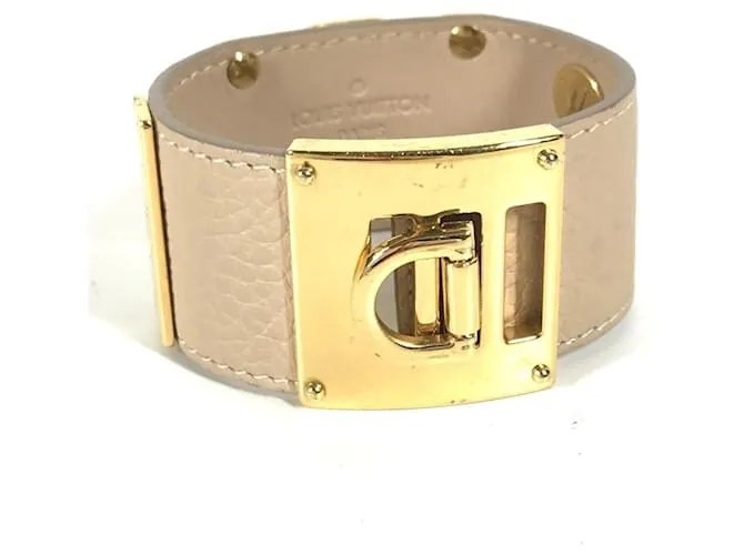Bracciale in pelle beige Louis Vuitton