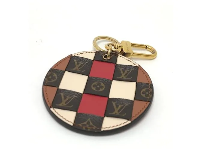 Portachiavi Monogram Check Porto Clerc Louis Vuitton Marrone Nero