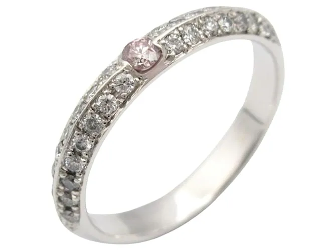 Autre Marque Anello in diamante rosa K18WG