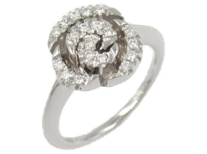 Autre Marque Anello in diamante K18WG Ponte Vecchio Argento
