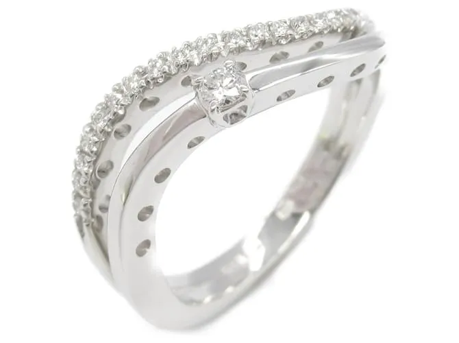 Autre Marque Anello in diamante K18WG Argento