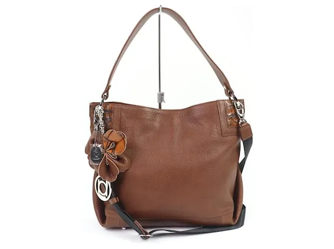 Autre Marque Borsa a mano 2 in 1 in pelle di coccodrillo Beaugrand Marrone