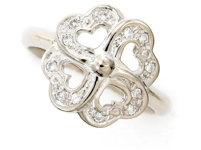 Autre Marque Anello in Diamante in Oro Bianco K9 Argento