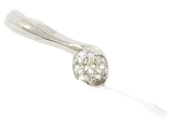 Autre Marque Anello in diamante K10WG 4℃ Argento