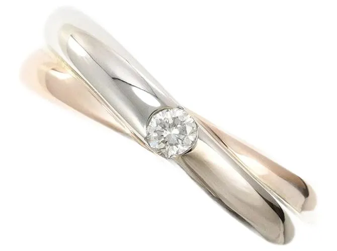Autre Marque Anello in diamante Vendome Aoyama PT900 K18PG Argento