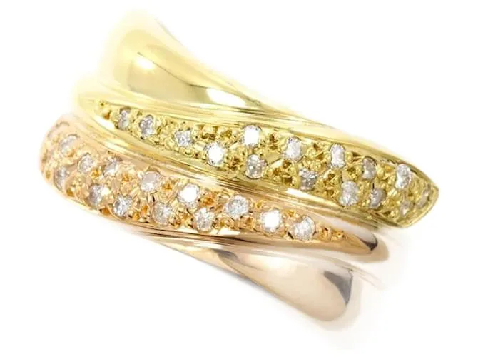Autre Marque Anello in diamante in oro bicolore Au750 D'oro