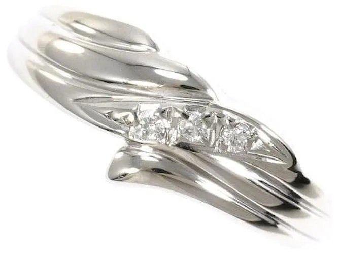 Autre Marque Anello in diamante in platino PT900 Serarion Argento