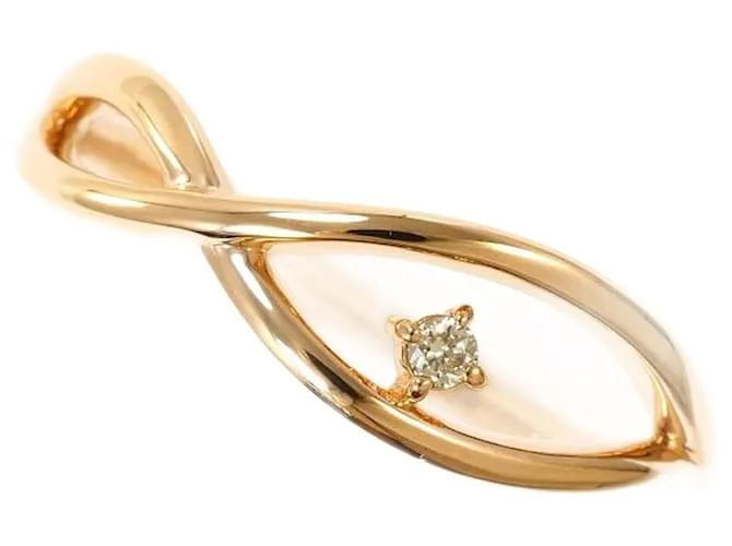 Autre Marque Anello in diamante in oro rosa K10 Maison Jewel