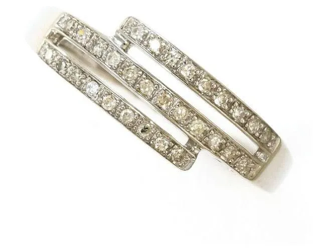 Autre Marque Anello in diamante in oro bianco 10K Dania di New York Argento