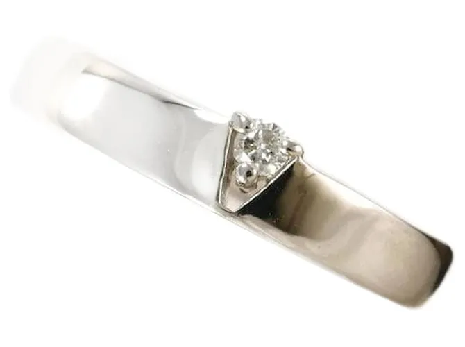 Autre Marque Anello in diamante Estelle K18WG Argento