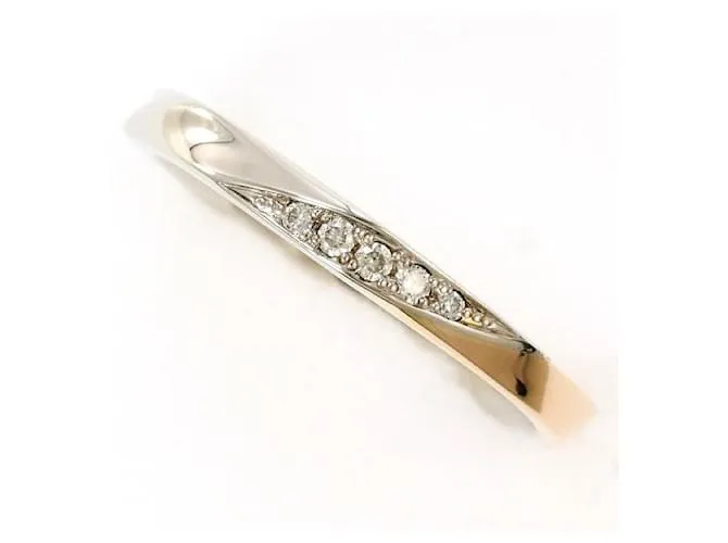 Autre Marque Anello in diamante e rubino Citizen PT900 K18PG Argento