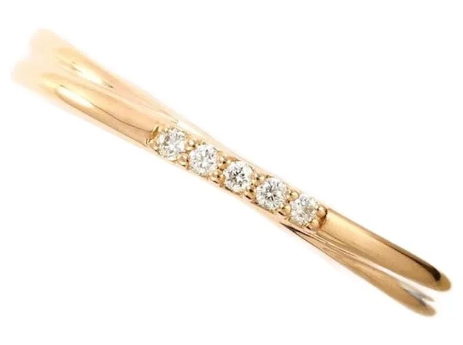 Autre Marque Anello in diamante in oro rosa K10 Canal 4℃