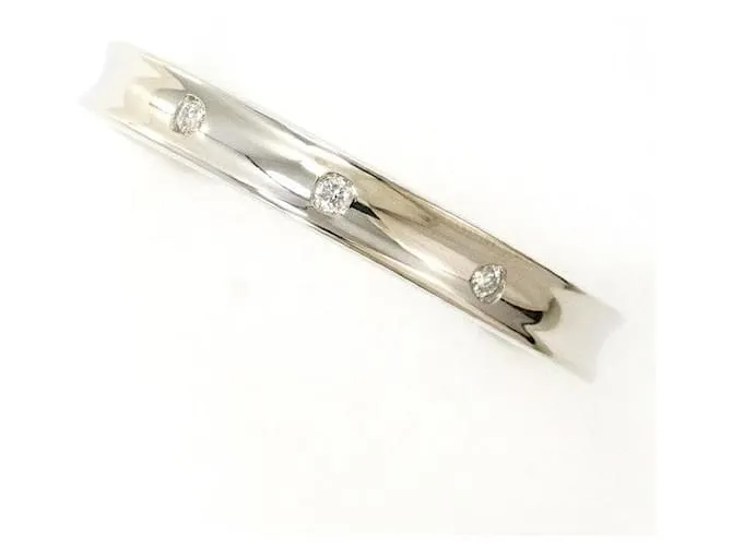 Autre Marque Anello in diamante in platino PT950 Argento