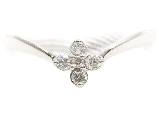 Autre Marque Anello in diamante PT900 Vendome Aoyama Argento
