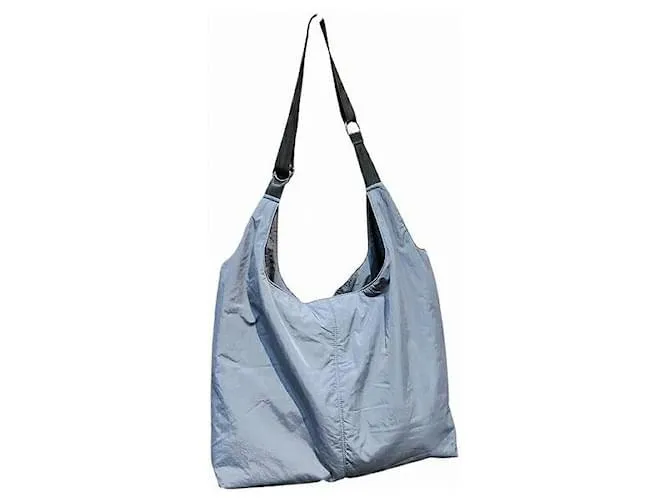 Autre Marque Borsa a Spalla in Nylon Attachment Marrone Grigio