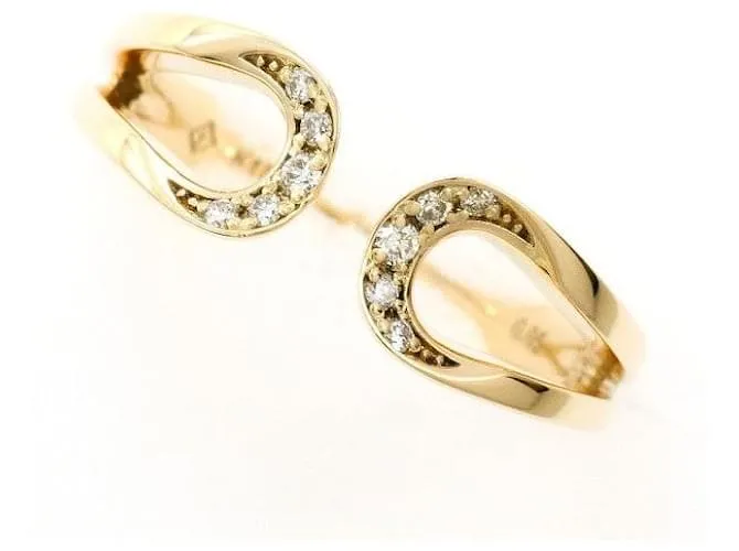 Autre Marque Anello in diamante in oro giallo K10 D'oro