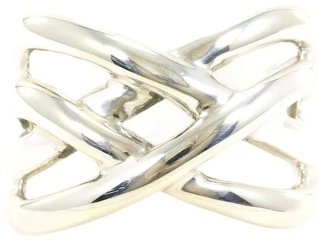 Autre Marque Anello in Argento Platino Estelle