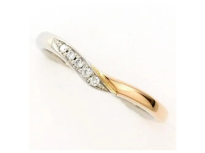 Autre Marque Anello in diamante Citizen PT900 K18PG Argento