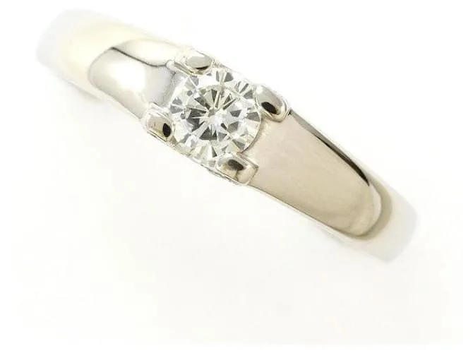 Autre Marque Anello in diamante in platino PT900 Argento