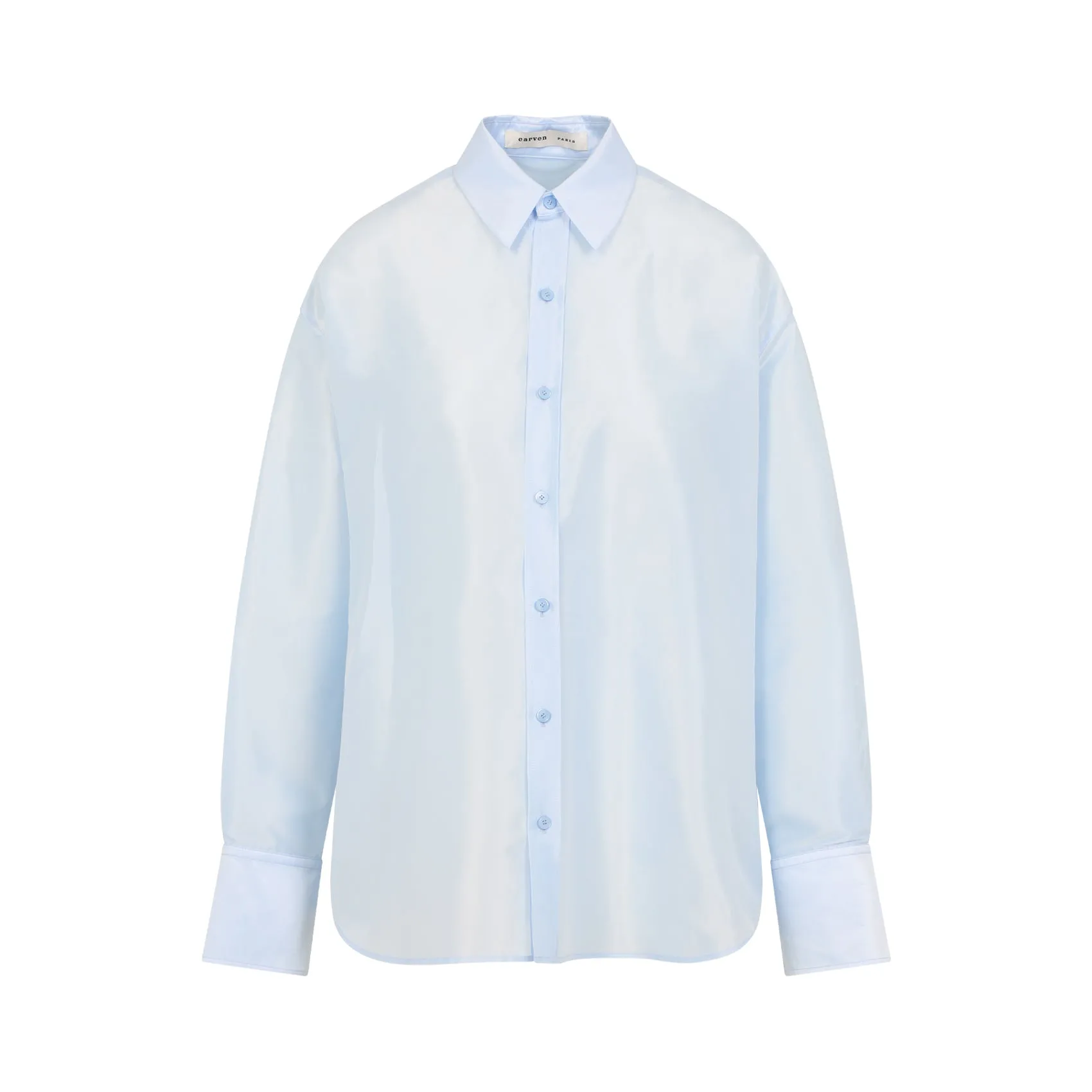 Light Blue Mens Polyester Shirt