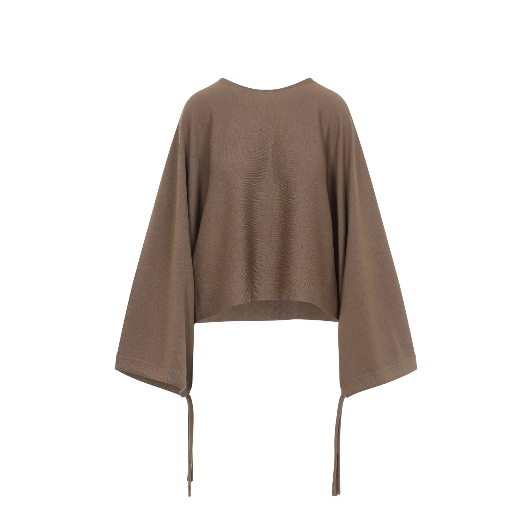 Brown Frais Balloon Virgin Wool Pullover
