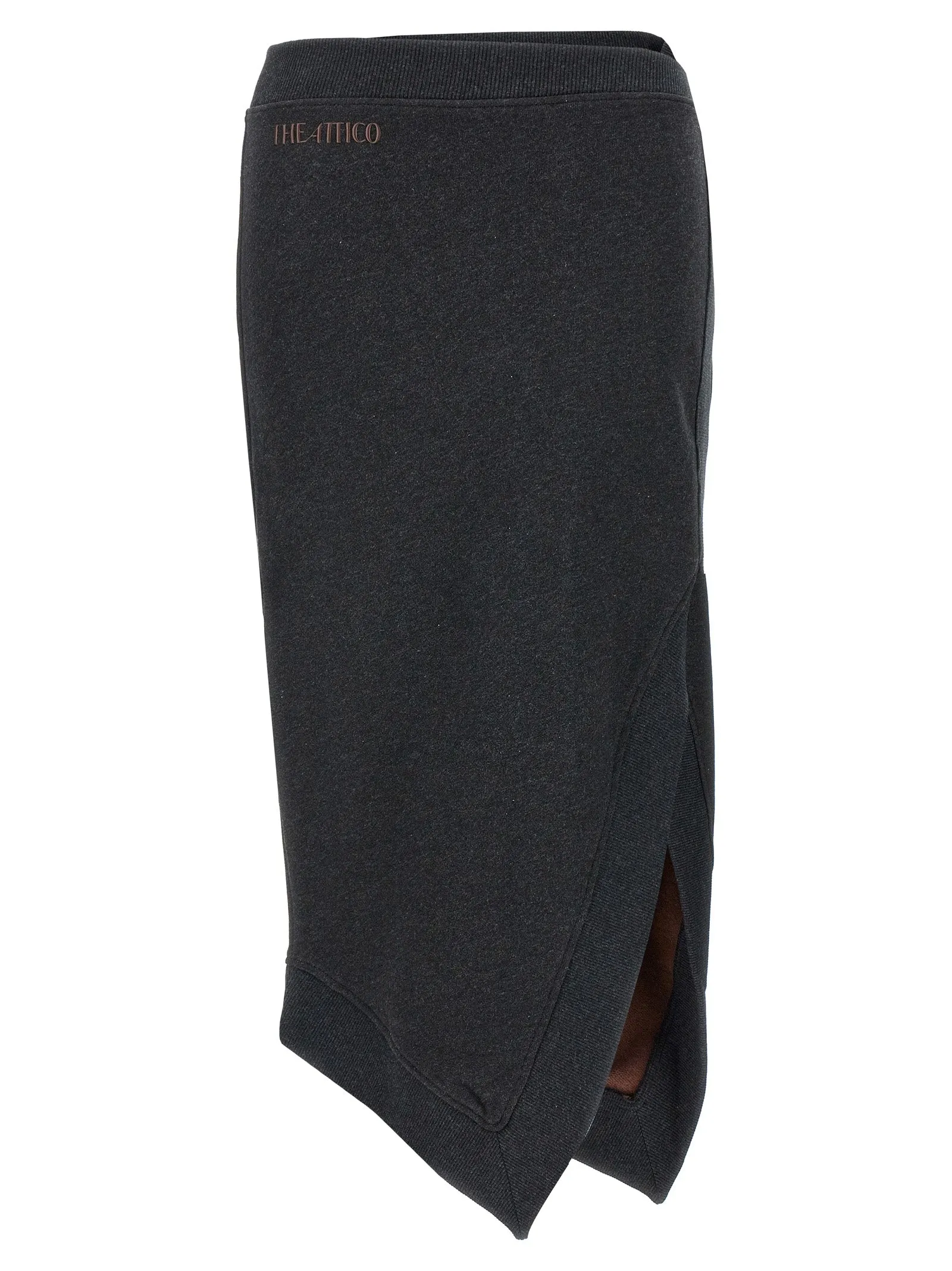 Asymmetrical Midi Skirt Gonne Grigio