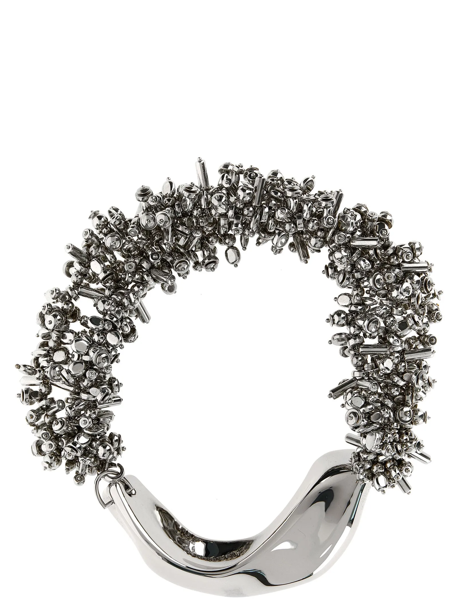 Embroidered Flower Gioielli Silver