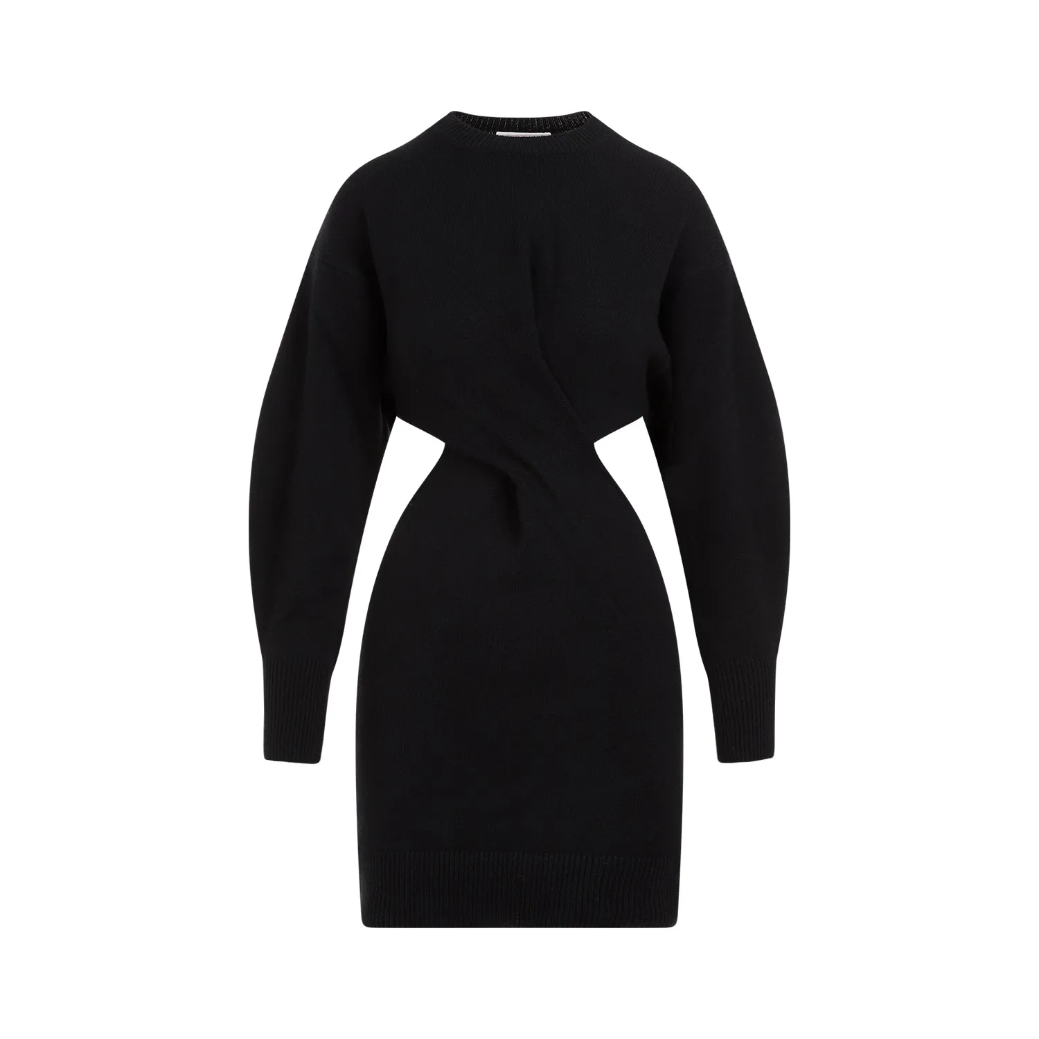 Black Wool Mini Dress