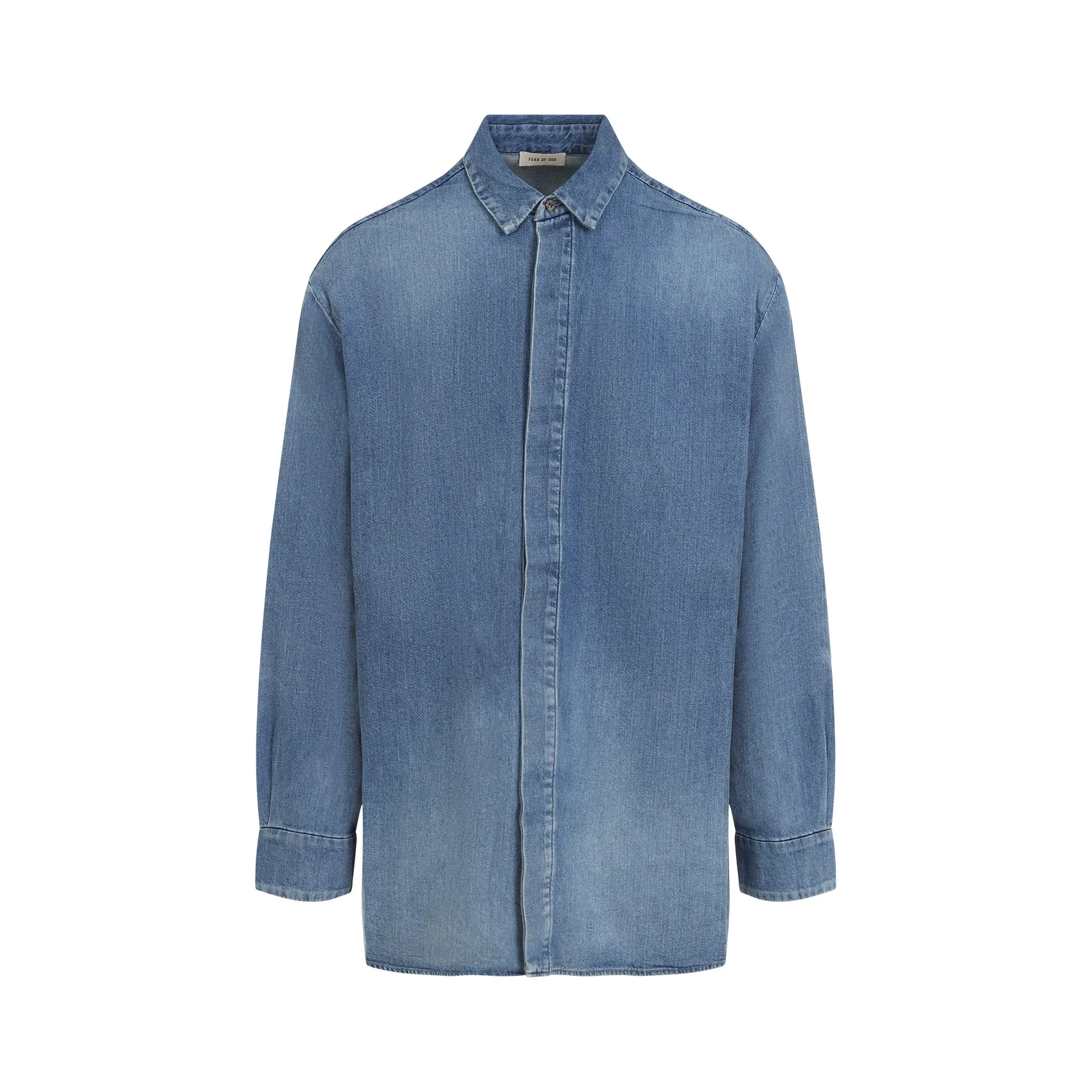 Medium Blue Denim Cotton Shirt