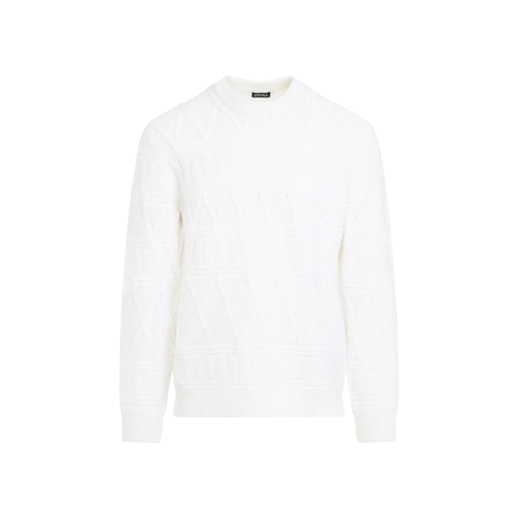 White Pure Merino Wool Pullover