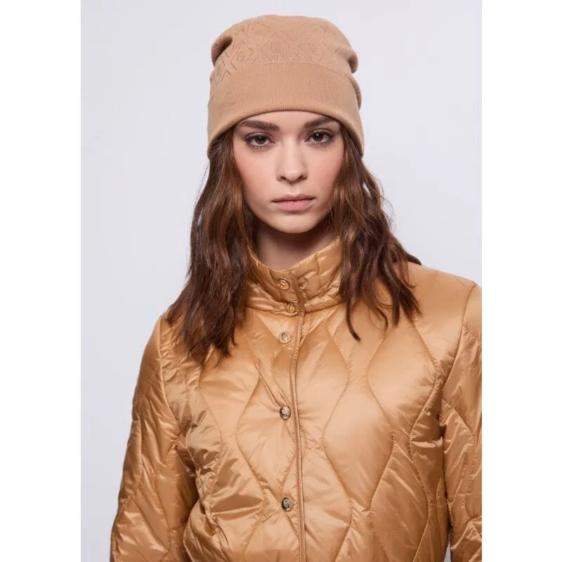 Berretto beanie da donna in filato a costine