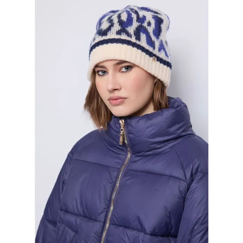 Berretto beanie da donna in filato jacquard
