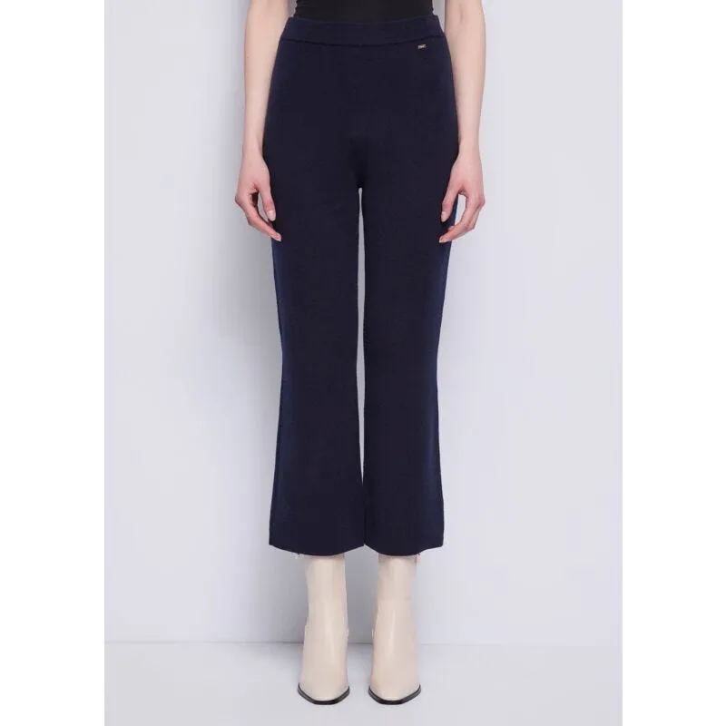 Pantaloni cropped da donna in filato