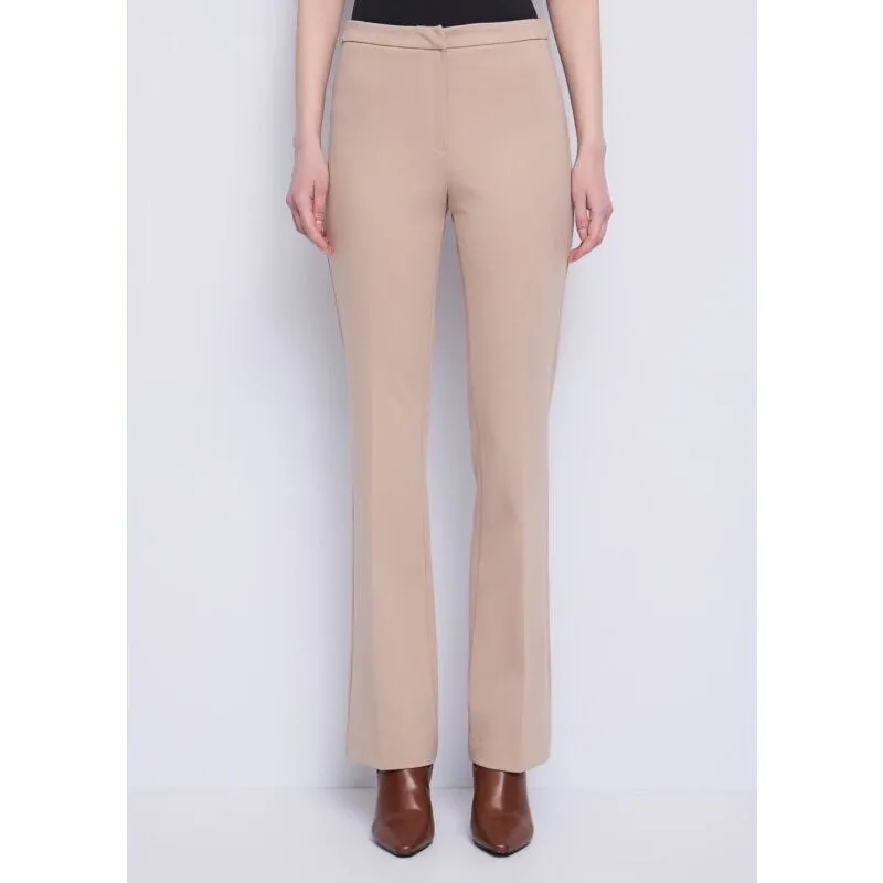 Pantaloni flare beige da donna