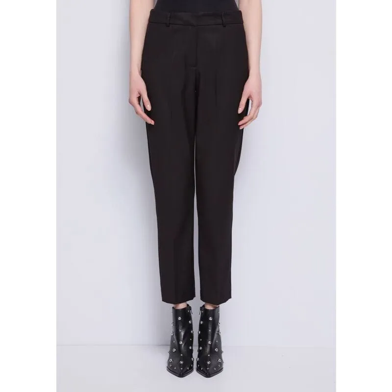 Pantaloni da donna a vita alta con pinces