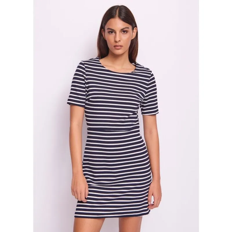 Abito da donna a righe con maniche corte