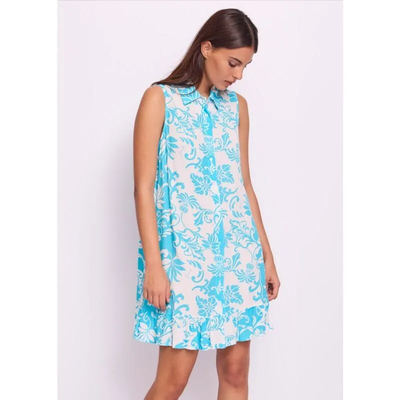 Abito da donna con stampa e bottoni