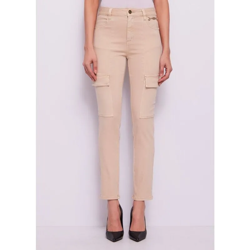 Jeans da donna skinny con tasche cargo