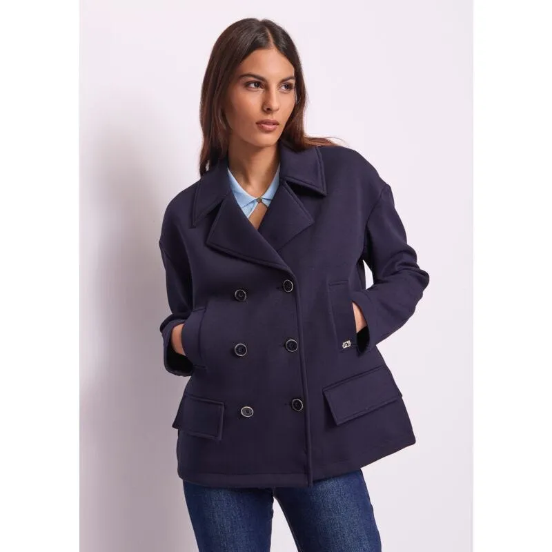 Peacoat donna blu doppiopetto