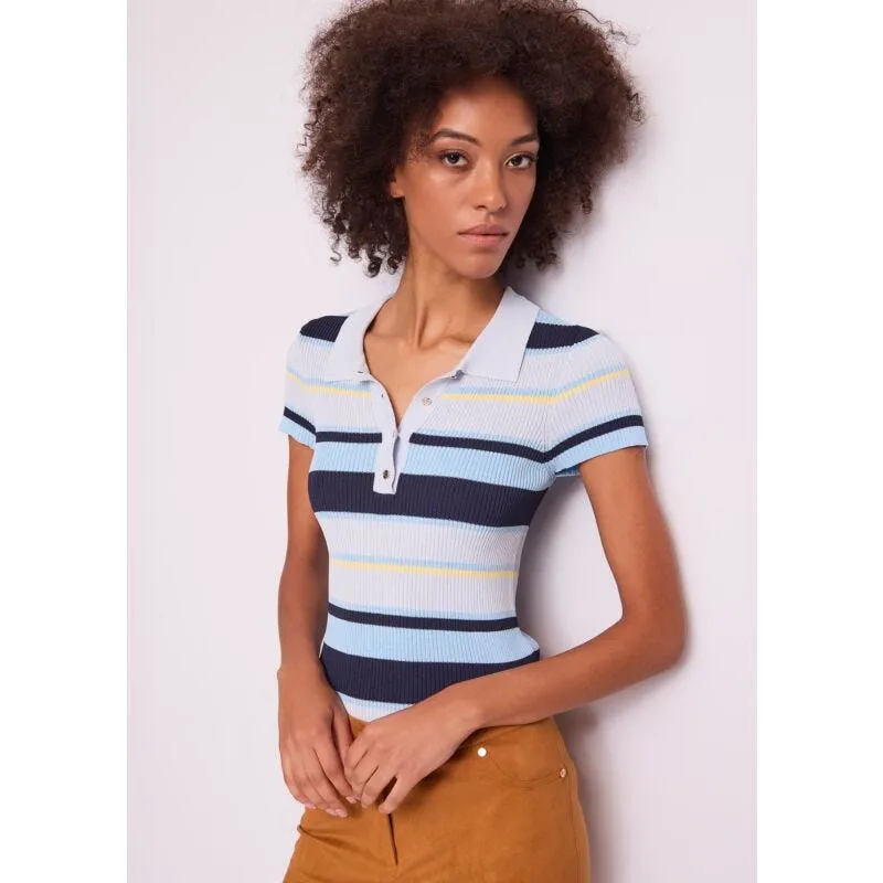 Polo donna con bottoni logati