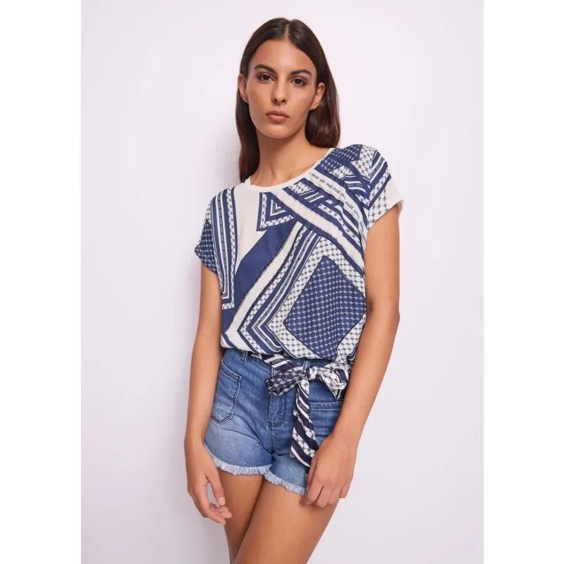 T-shirt donna bianca in jersey