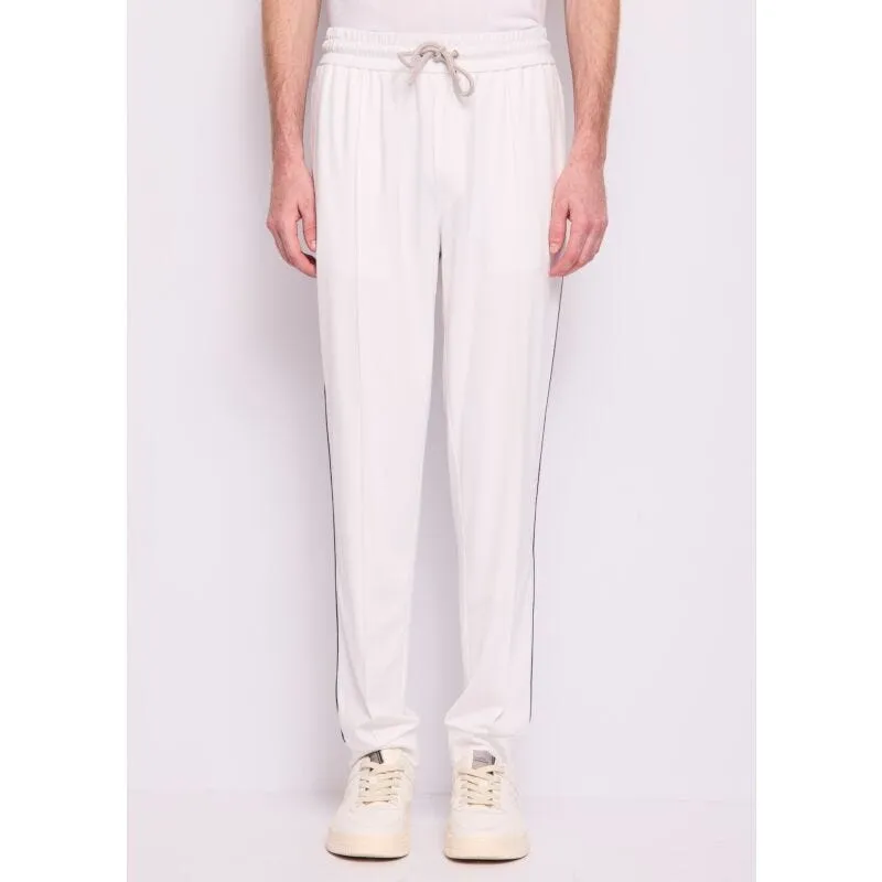 Pantaloni jogging bianchi in felpa